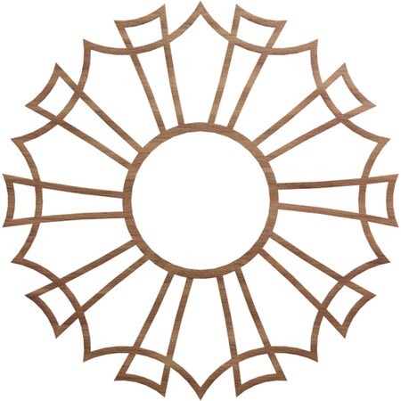 Ekena Millwork Augustus Wood Fretwork Pierced Ceiling Medallion, Walnut, 32"OD x 11 1/4"ID x 1/4"T CMWP32X32X0250AUWA
